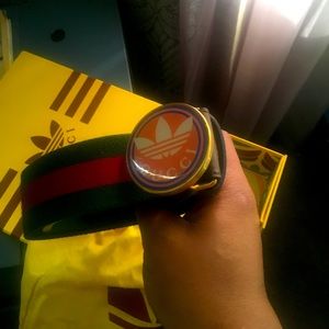 Men Gucci belt featured by Adidas